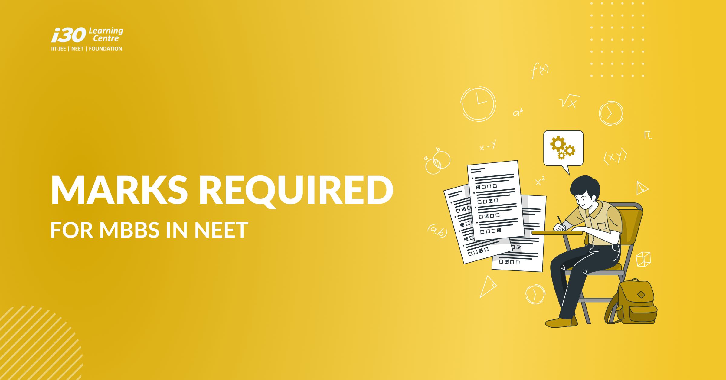 Marks Required for MBBS in NEET